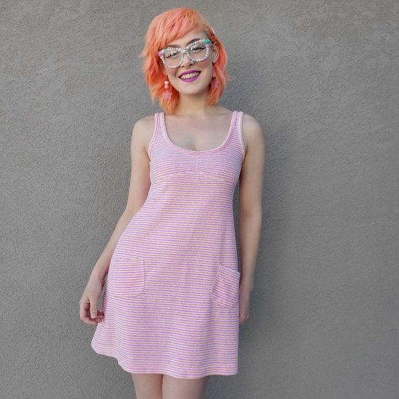 Lilly Pulitzer Terrycloth Pink Mini Dress Swim Cover Up Summer - Picture 10 of 11